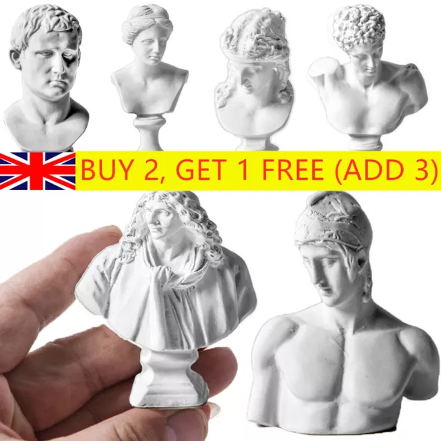 Famous Sculpture Plaster Bust Statue Greek Mythology Figurine Gypsum Portraits-