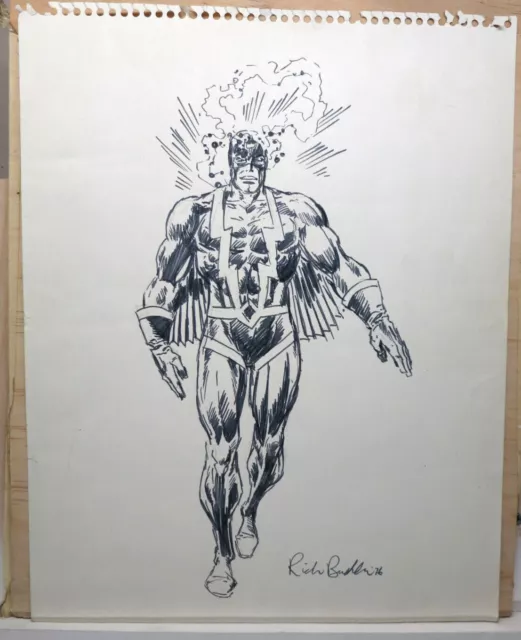 Rich Buckler Black Bolt Inhumans Original Comic Art 1975 11x14