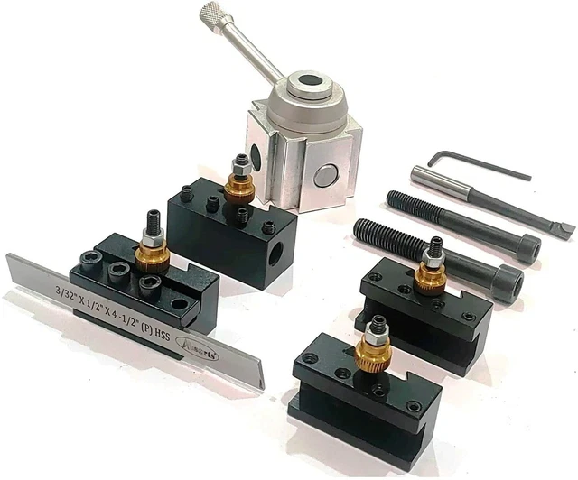 Outil De Tour à Changement Rapide - Ensemble Porte-Outils En Aluminium Pour Mini-Tour - 4 Porte-Couteaux