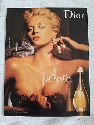 Carmen Kass Mannequin Publicité Papier Parfum Dior "J'adore" de 2004 