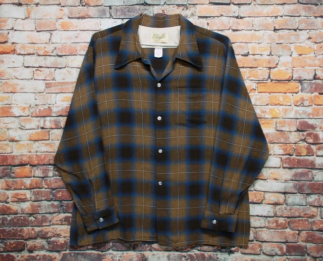ARROW 60’s shadow check rayon shirt ARROW 60's shadow check rayon shirt（Vintage 1960's “Arrow