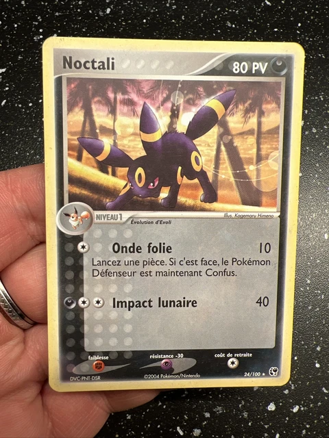 Rare 24/100 Ex French Sandstorm Pokemon Noctali Card Vf fr