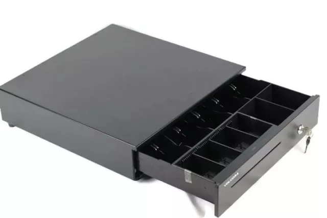 Volcora Black Electric Control Cash Drawer for Point of Sale (POS) System