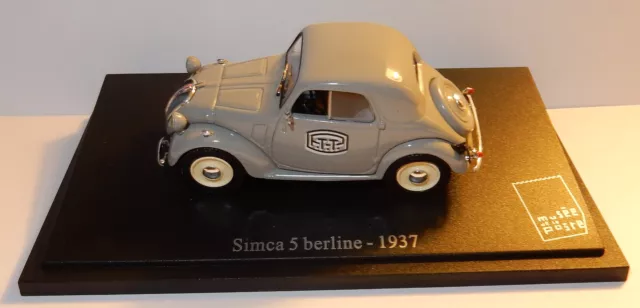 a UH UNIVERSAL HOBBIES SIMCA 5 BERLINE 1937 POSTES POSTE PTT 1/43 in blister BOX