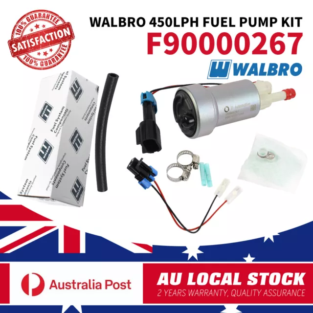 1x OEM Walbro 460 lph Fuel Pump Kit F90000267 suit E85 also 450 lph EFP-287