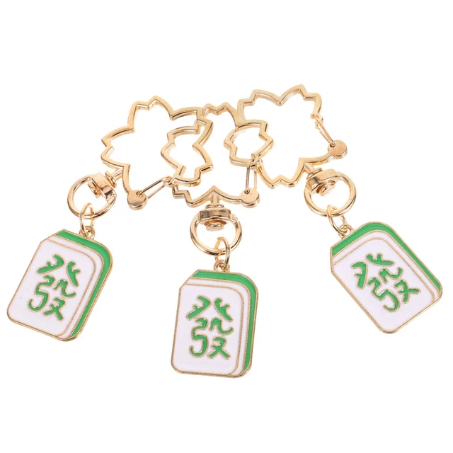6 Pcs Porte-clés Fortune Mah-jong Décor Chinois Pour Enfants Portefeuille
