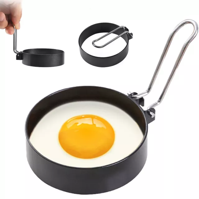 4/3/2/1X Non Stick Fried Egg Shaper Stainless Steel Pancake Ring Molds Cooking 2