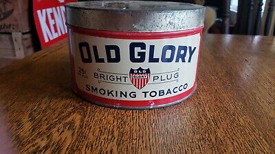 Vtg Advertising Old  Glory Imperial Tobacco Tin Can  Canada