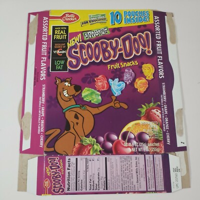 BETTY CROCKER SCOOBY Doo Fruit Flavored Gummy Snacks 10 Count Box