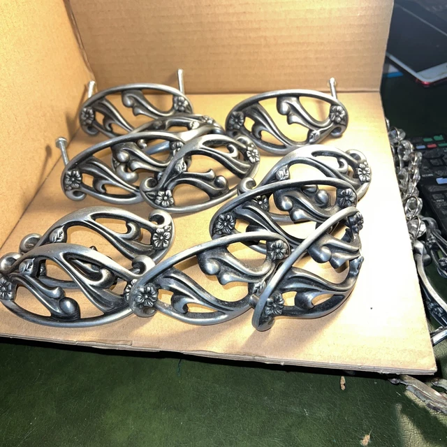 11 ART NOUVEAU Drawer, Handles,, Satin Pewter Antique 3" Cup Sat