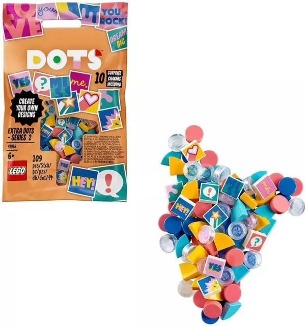 LEGO Dots Accessori - Serie 2, Set di Elementi Decorativi DIY con 10 Sorprese