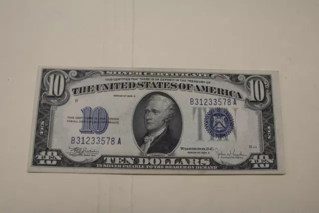 U.S Ten Dollar Silver Certificate FR# 1704 Uncirculated Crisp 2