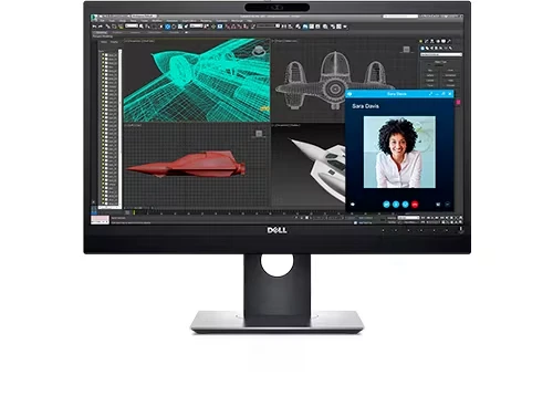 Dell P2418Hz 23.8" Fhd Led Backlit Hdmi D-Port Vga Video Conferencing Monitor