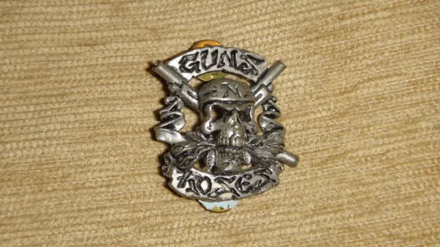 Guns & Roses Pewter Pin Badge.