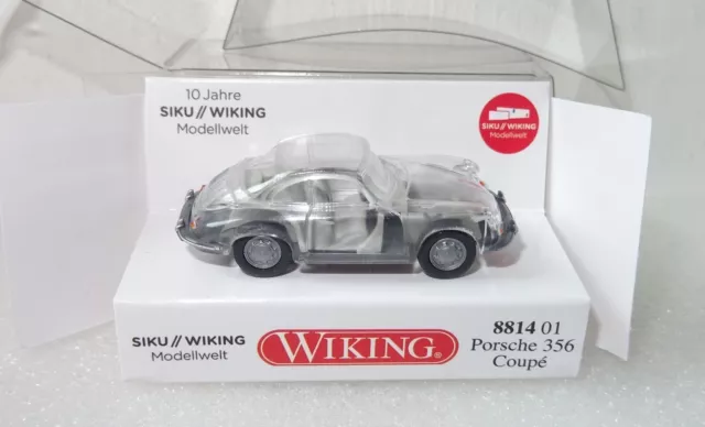 Wiking PORSCHE 356 Coupé durchsichtig/klar 10 Jahre Wiking Modellwelt 1:87 OVP