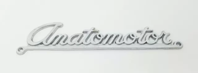 Anatomotor Massage Traction Table Metal Nameplate Logo Vintage