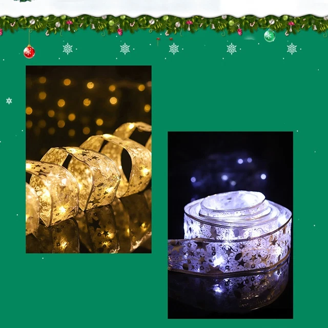 Nastro versatile luci natalizie fai da te decorazione nodi loop