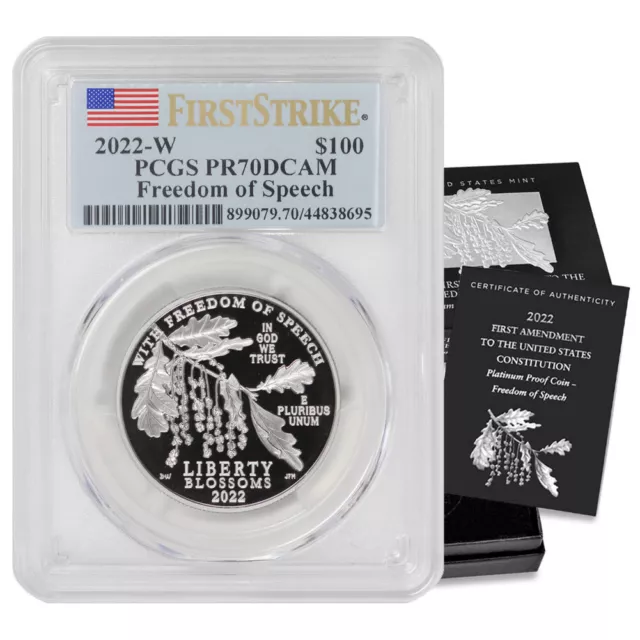 2022-W $100 Proof American Platinum Eagle PCGS PR70DCAM First Strike 1oz OGP