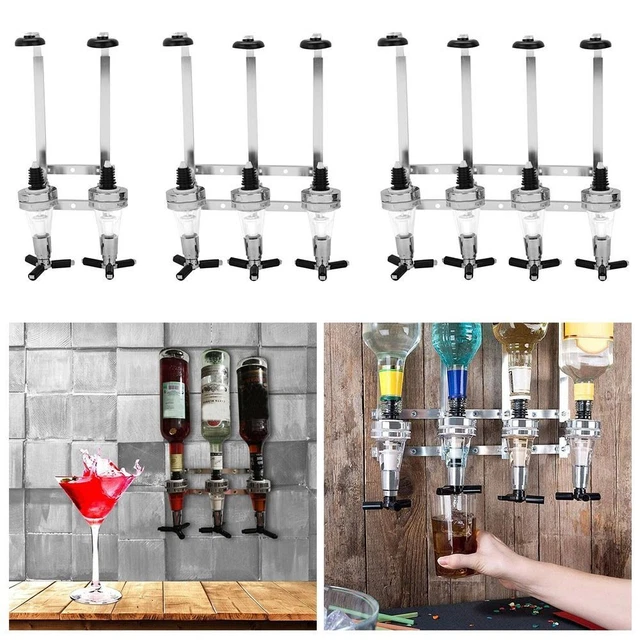 Montado en pared Weinsp botellas final soporte bar bebidas dispensador bebidas
