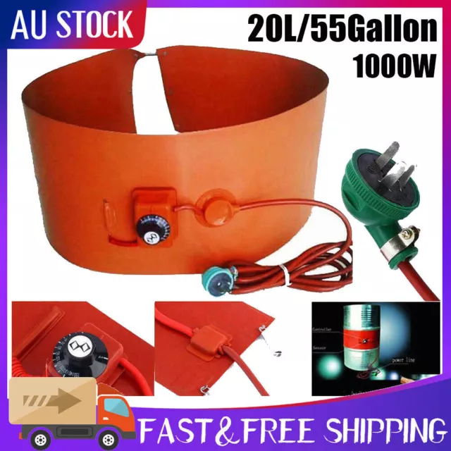 200L 55Gallon Silicon Band Oil Heating Drum Heater for Biodiesel Metal  Barrel