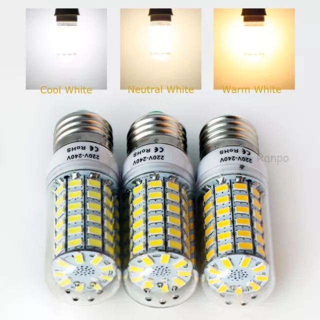 LED Maïs Ampoule Lampe E27 E14 B22 G9 GU10 5W 7W 9W 12W 15W 25W 28W 5730 SMD