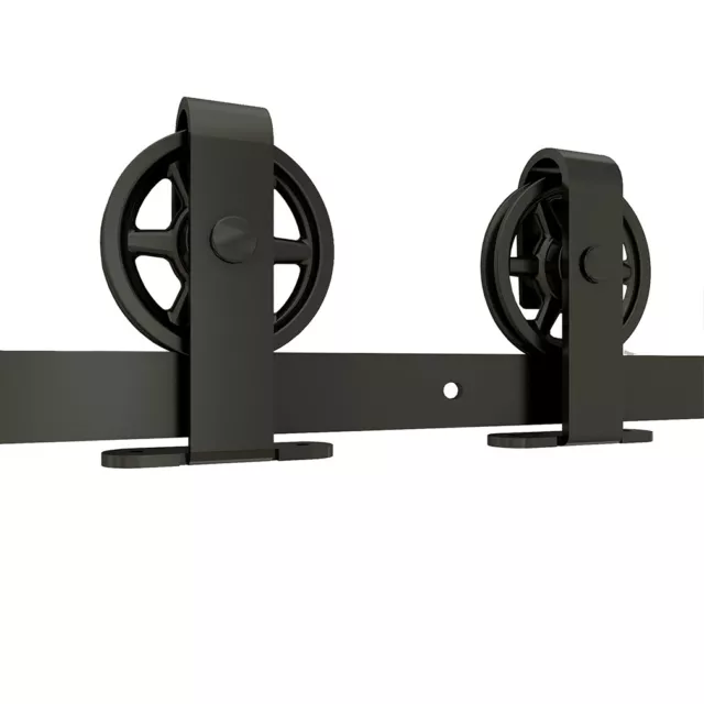 4~20FT Sliding Barn Door Hardware Track Kit for Single/Double Big Wheel T-top