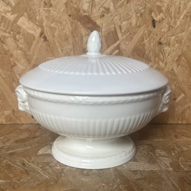 Wedgwood Edme Queen's Ware Footed Lidded Vegetable Serving Dish Bowl Tureen M/S