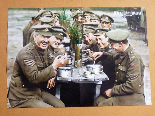 The Mail on Sunday 100 Years On The Great War Remembered WW1 Double Sided Poster
