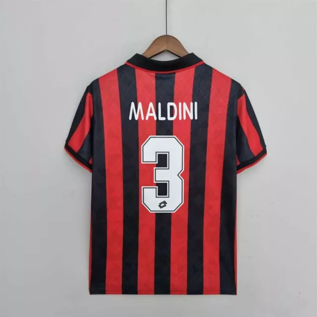 1995/96 AC Milan Jersey Kit Retro Home Shirt Baggio #18 Baresi #3^^