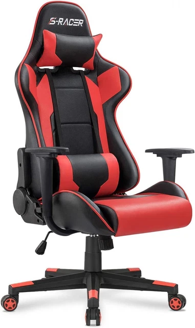 Gaming Chair Office Chair High Back Computer Chair Leather Desk Chair Racing Exe