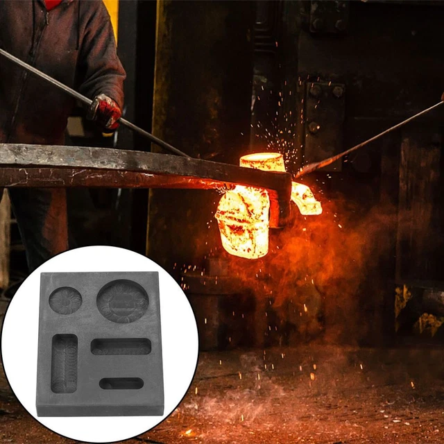 Set 4 Crogioli In Grafite Per Fusione Metalli - Kit Completo Con Pinze Per Oro, Argento, Rame E Altri Metalli Non Ferrosi - Foto 5