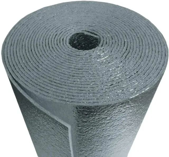 R-8 HVAC Duct Wrap Insulation Reflective 2 Sided Foam Core 4' X 25' (100 Sq Ft)