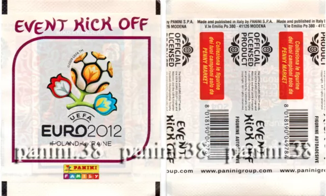 RARE !! Pochette "EVENT KICK OFF - UEFA EURO 2012" bustina, packet, tüte PANINI