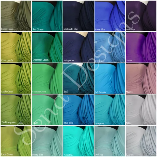 Viscose Jersey Fabric 4 Way Stretch Rayon Lycra Dressmaking Material