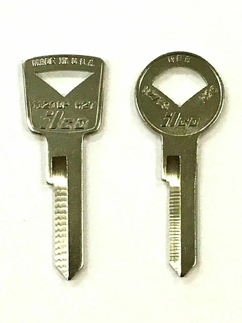 Vintage OEM Ford T Key Blank – For Trunks & Glove Boxes 1952-1966 (Hurd H26, Nickel-Plated Brass)