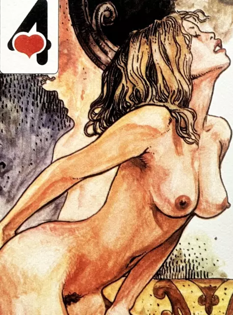 Milo Manara Druck - 4 di cuori ✅ 21,5 x 29,5 cm / Signiert und Nummeriert 3