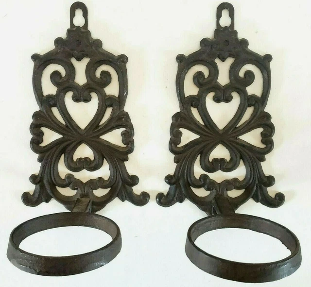 Black Cast Iron Wall Sconces Owls? with 3" Ring for Candle Holder or Small Plant
