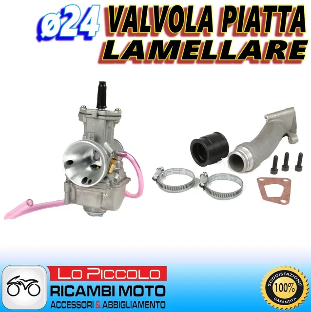 Kit Carburateur 12mm + Collecteur Pour Piaggio Vespa Gilera Sfera ET2 - Complet Avec Membrane