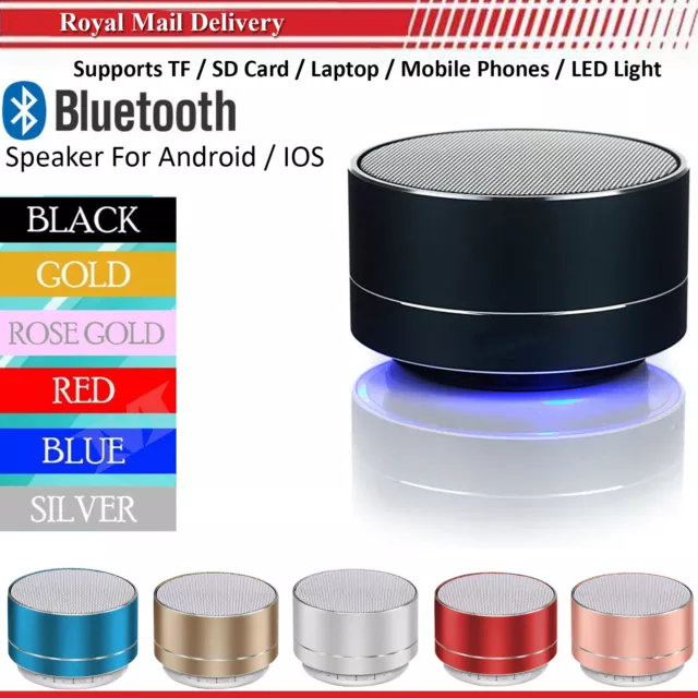 True Wireless Bluetooth Speaker Portable Mini LED Stereo Sound For Mobile Phones