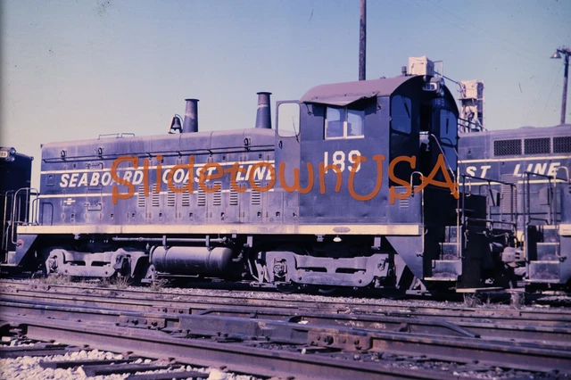 Vtg 1969 Train Slide 189 Seaboard Coast Line Engine Tampa FL X3D054