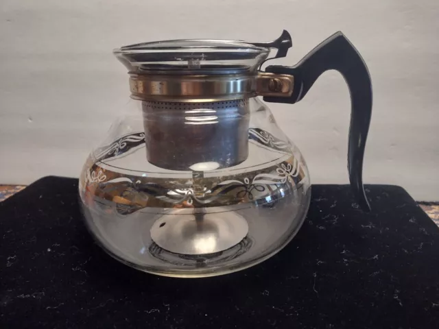 Vintage Cory DRL 3 Glass Coffee Percolator Pot with 3 pc.Metal Insert 8 Cups cap Vintage Cory DRL 3 Glass Coffee Percolator Pot with 3 pc.Metal Insert 8 Cups cap
