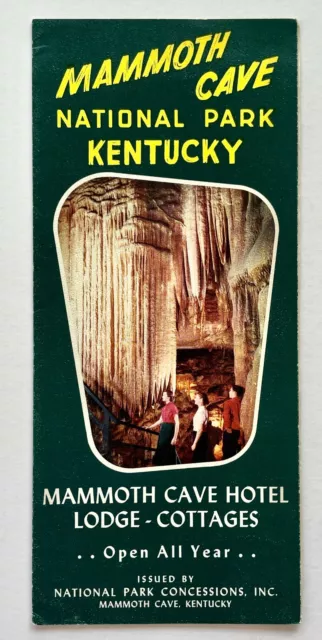 1957 Mammoth Cave National Park Vintage Travel Brochure Kentucky Lodge Cottage