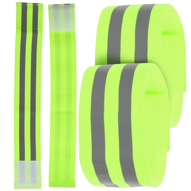4 Pcs Elastic Webbing Reflective Wrist Strap Fitness Fabric Medium