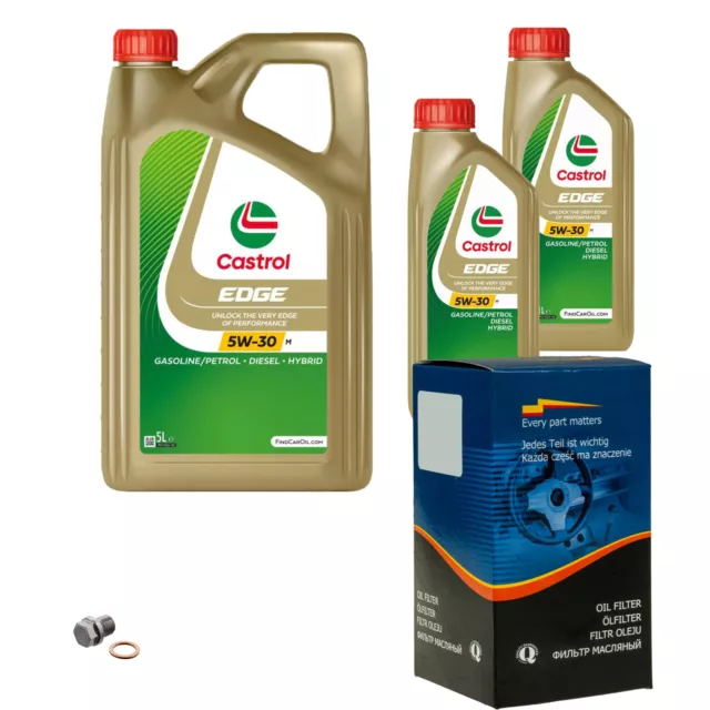 KRAFT Ölfilter 7 L Castrol EDGE 5W-30 M für KIA Picanto 1.1 1.0 Carens