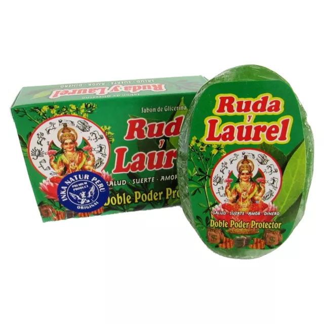 Jabon Ruda y Laurel Suerte Dinero Amor 100g / Rue & Bay Leaf Esoteric Soap 3.5oz