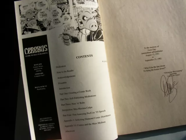 SIGNED Dave Sim Cerebus Guide to Self Publishing   Aardvark-Vanaheim | 1997 NM 3
