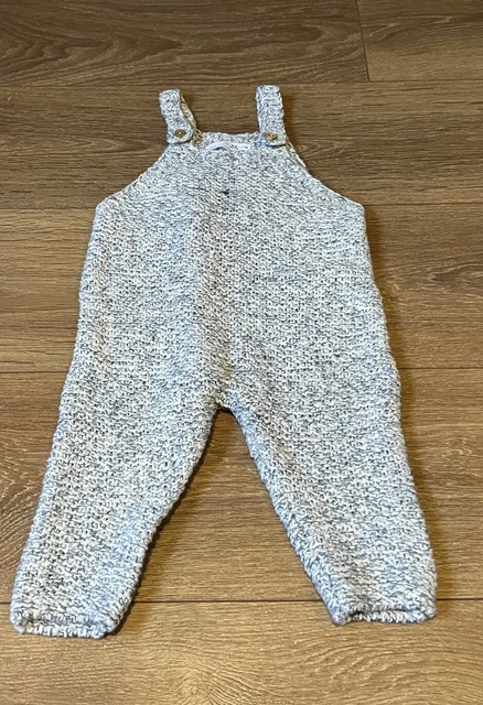 ZARA Unisex Baby Boy Girl Warm Knit Dungarees  6-9 Months BNWOT