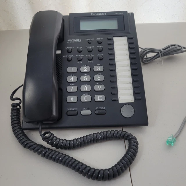 Panasonic Telephone KX T7736 B Proprietary 24 Button Black