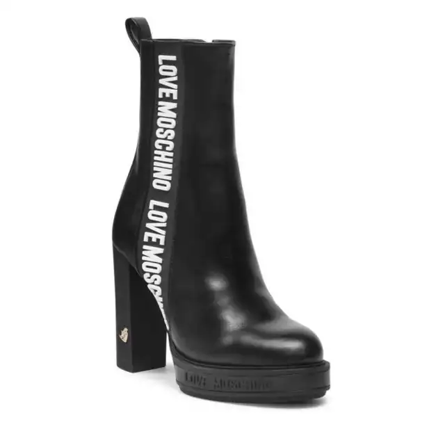 Mode Chaussures LOVE MOSCHINO Bottes Femme Cuir Noir - JA2127AG0DIA0000-39