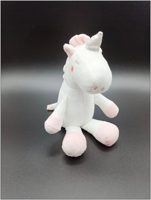 Doudou Peluche Licorne Blanche Et Rose - Primark - Env. 20cm
